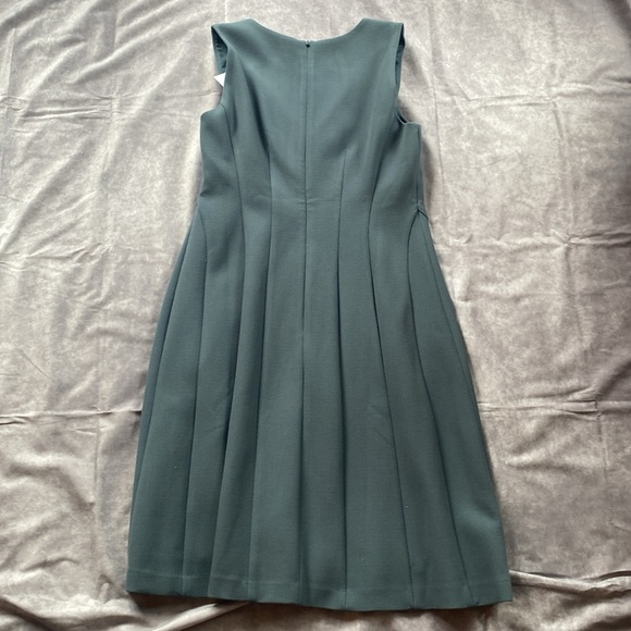 Ann Taylor slate blue dress with flare. - Picture 5 of 7